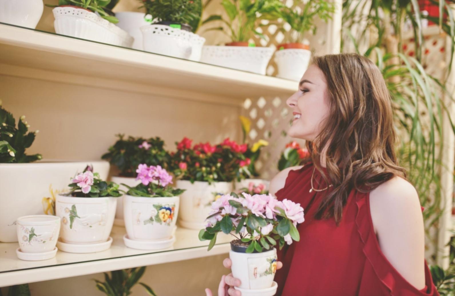 Fresh floral arrangements being prepared for mobile delivery service